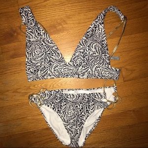 Aerie gold and paisley bikini